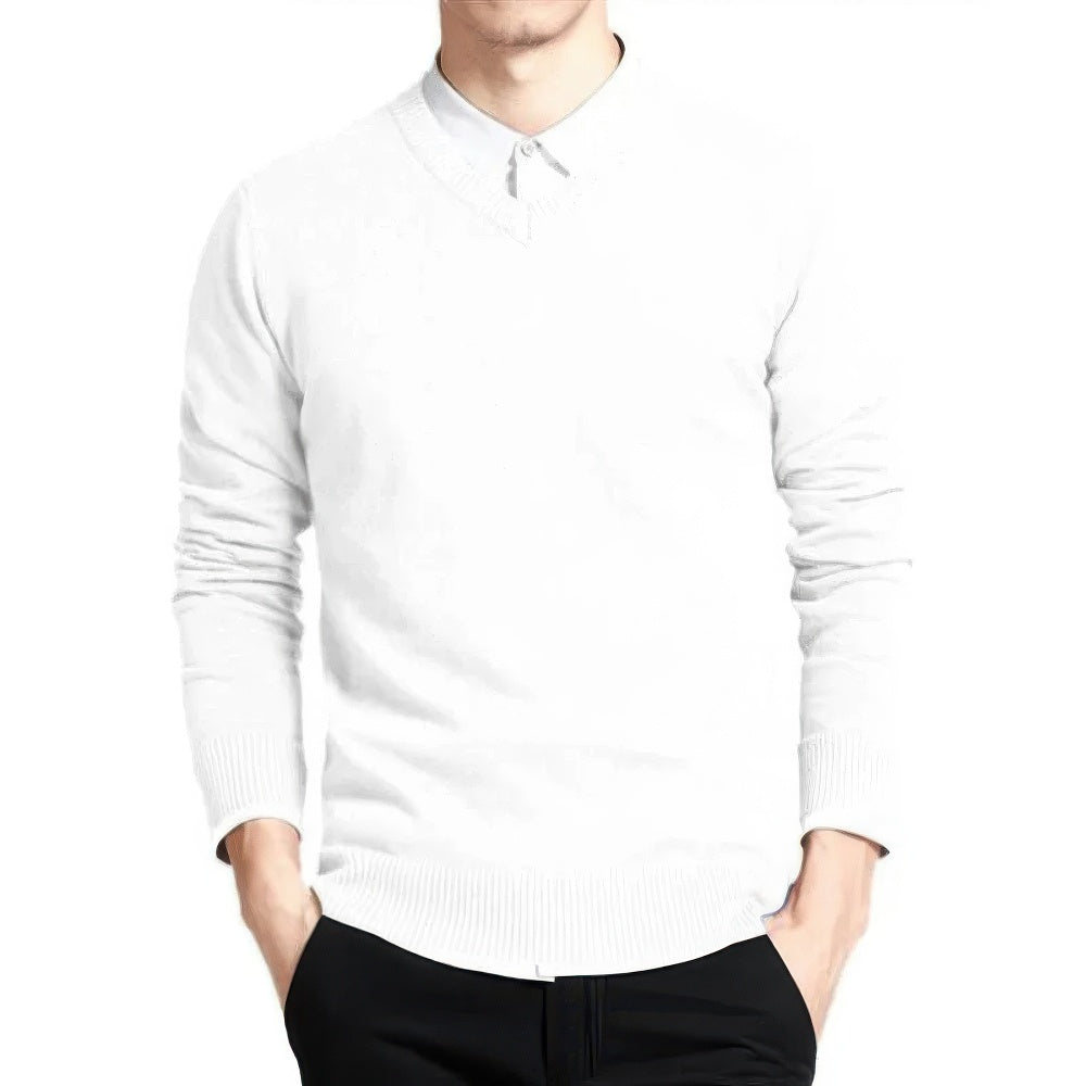 Men's Sweater | V-Neck Clear Lines Calm Shape