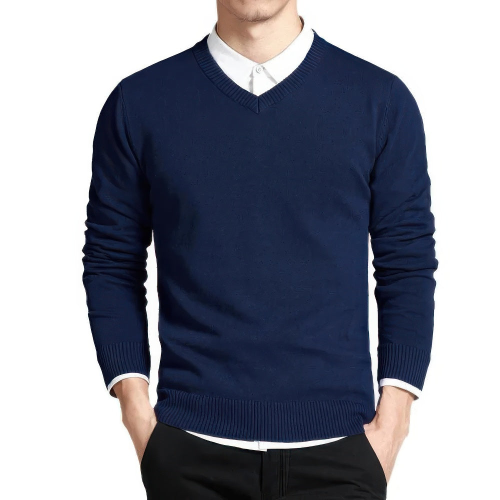 Men's Sweater | V-Neck Clear Lines Calm Shape