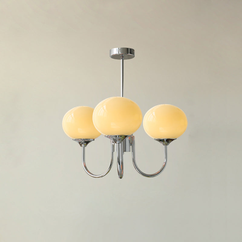 Elegant Modern Brass Chandelier Light with Pink Glass Shades for Dining Room 4