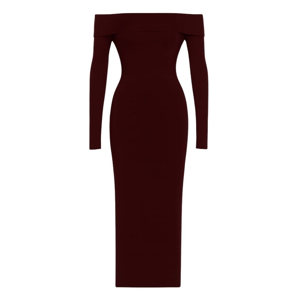 Bardot Off-Shoulder Jersey Maxi Dress