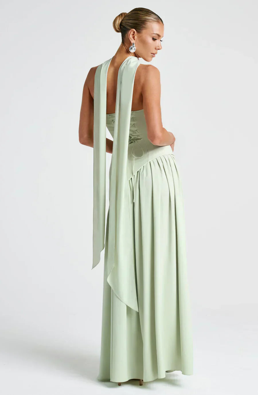 Amarillo Strapless Maxi Dress with Asymmetric Hem