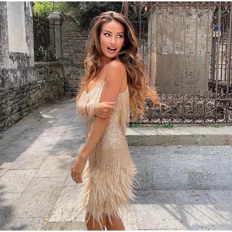 White Sequin Mini Dress for Elegant Evening Occasions