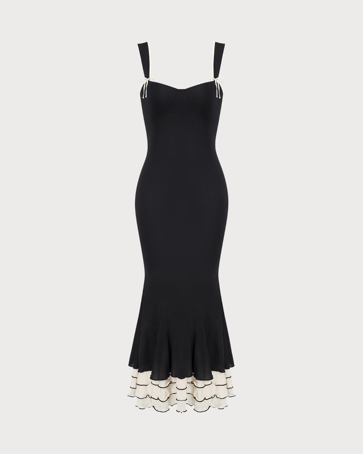 Black Sweetheart Neck Maxi Slip Dress for Elegant Comfort