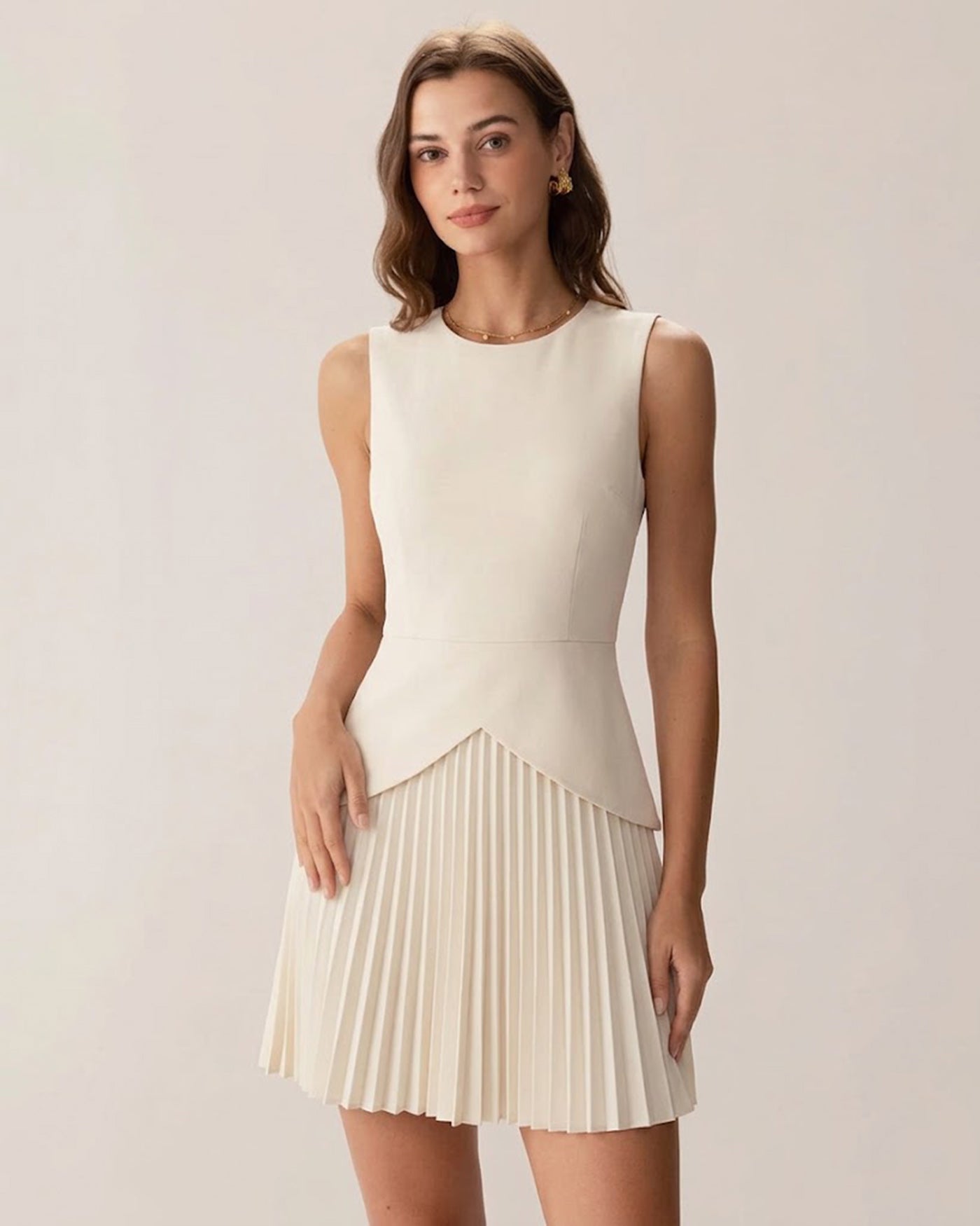 Apricot A-Line Skater Mini Dress