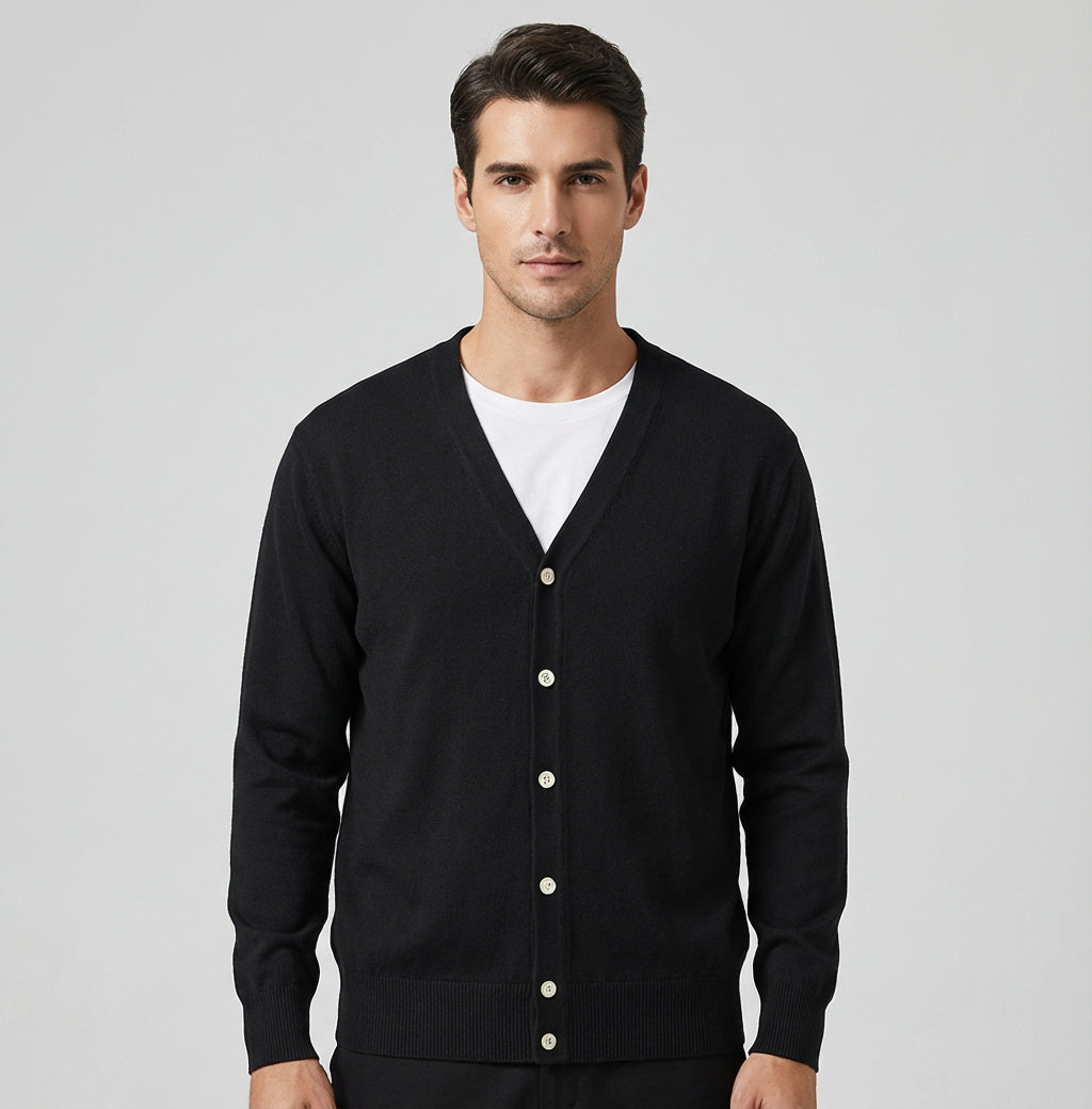 Men's Cardigan | Knitted Design with Front Opening