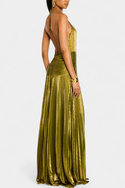 Green Off-Shoulder Maxi Dress - Effortless Elegance
