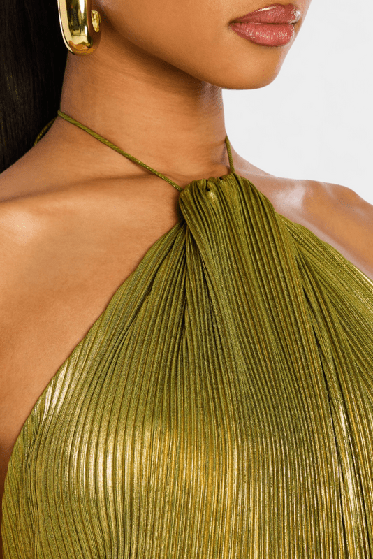 Green Off-Shoulder Maxi Dress - Effortless Elegance