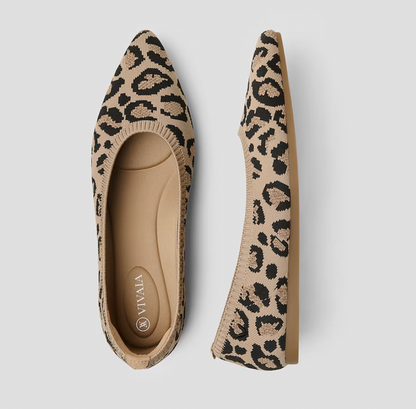 Mila Comfortable Slip-On Ballerinas for Effortless Style — Leopard