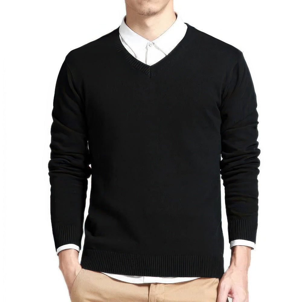 Men's Sweater | V-Neck Clear Lines Calm Shape