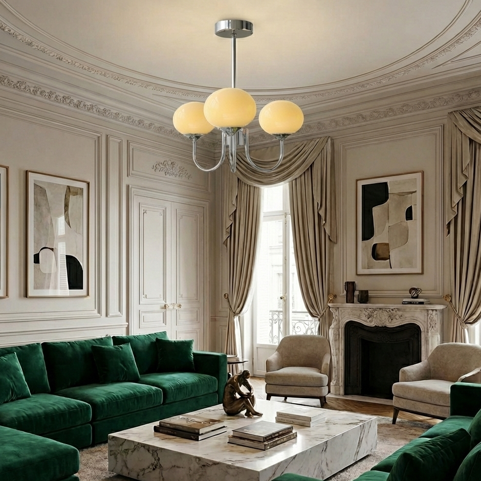 Elegant Modern Brass Chandelier Light with Pink Glass Shades for Dining Room