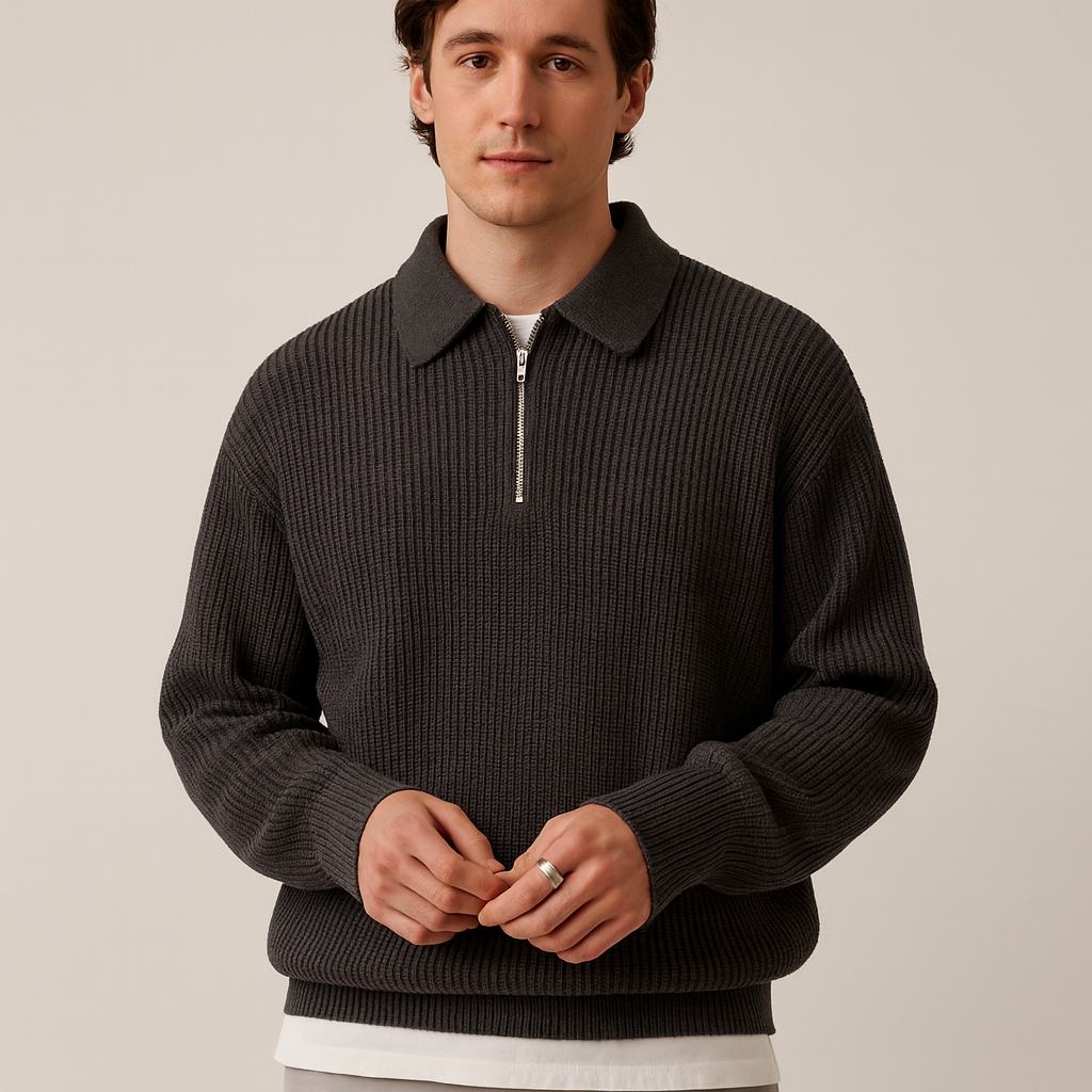 Men's Jumper | Full Zip Clear Silhouette