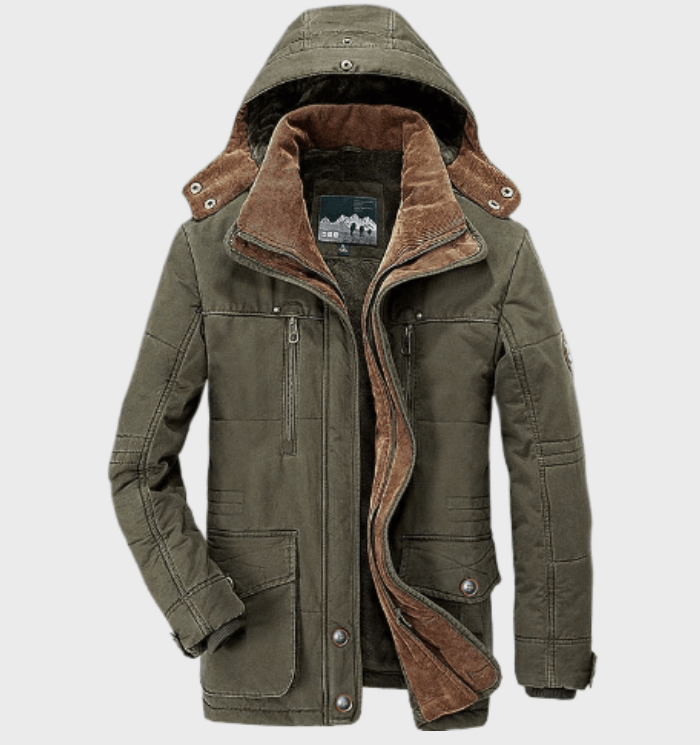 Men's Winter Jacket | Hooded Design for Cold Conditions
