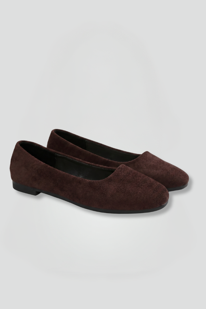 Coffee Brown Slip-On Flats for Effortless Everyday Wear