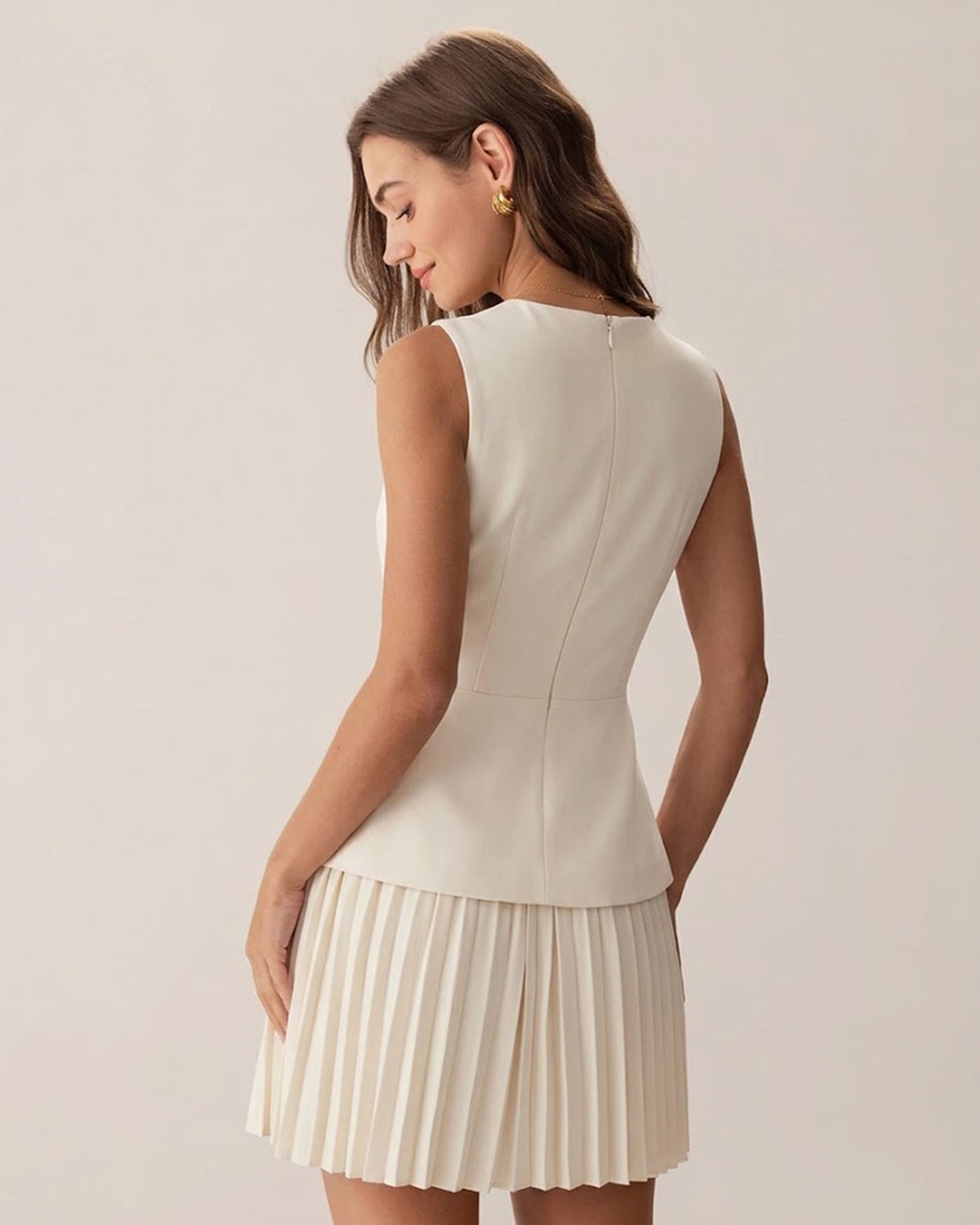 Apricot A-Line Skater Mini Dress
