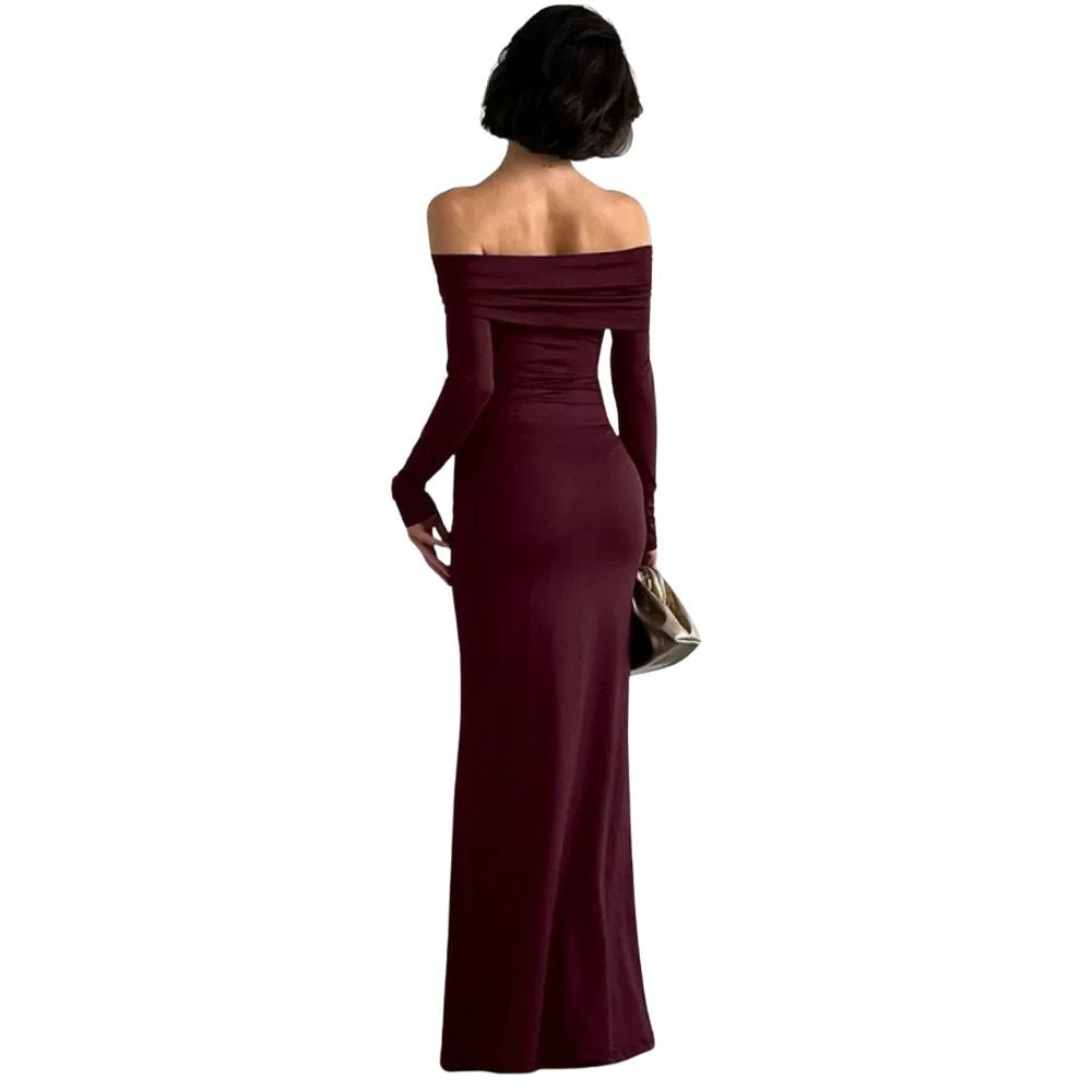 Bardot Off-Shoulder Jersey Maxi Dress