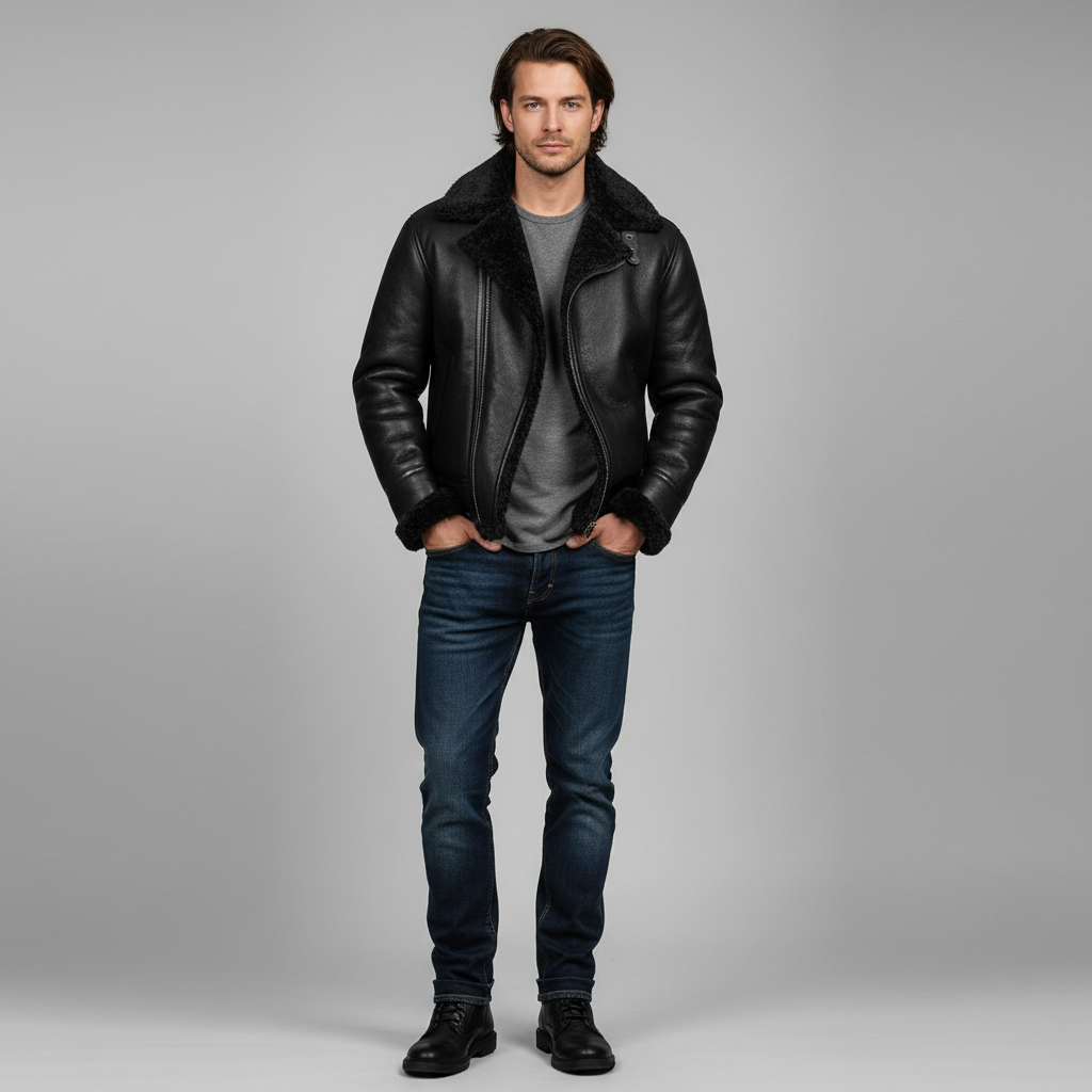 Men's Winter Coat | Long Cut with Clear Front Structure
