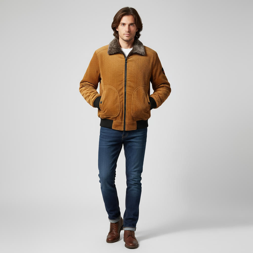 Men's Winter Jacket | Collar-Emphasised Design with Distinctive Shape