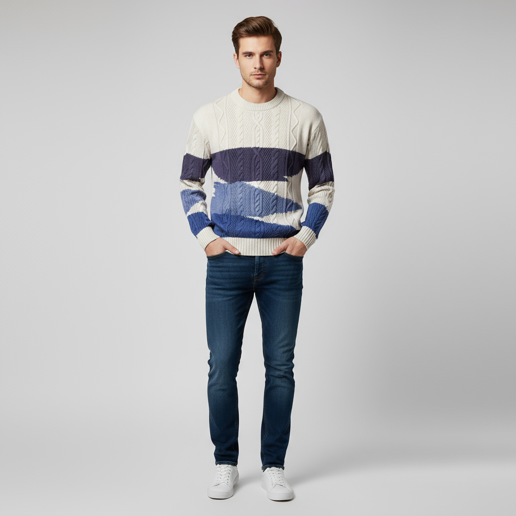 Men's Knit Sweater with Loose Structure | Casual Fit