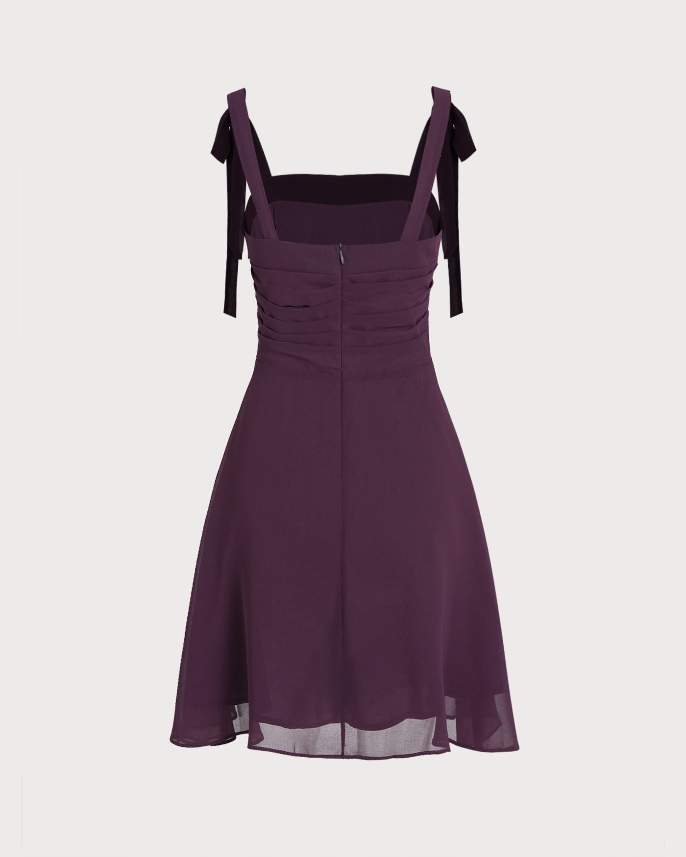 Effortless Purple Chiffon A-Line Mini Dress